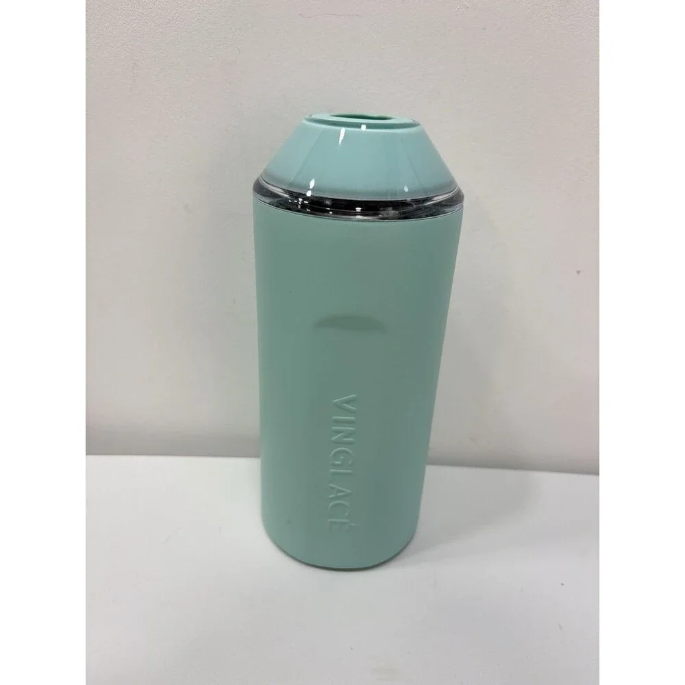 Vinglace Insulated Wine Bottle Chiller Ice Bucket Sea Glass Stainless Steel New